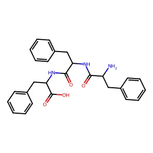 Phenylalanyl-phenylalanyl-phenylalanine structure