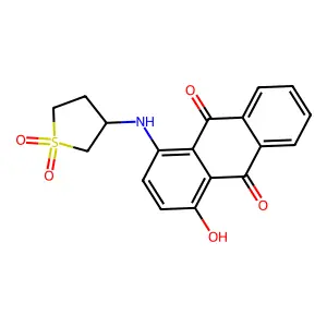 9,10-Anthracenedione, 1-hydroxy-4-((tetrahydro-1,1-dioxido-3-thienyl)amino)- structure