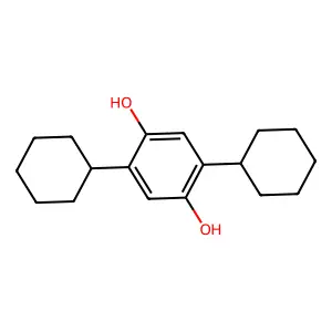 1,4-Benzenediol, 2,5-dicyclohexyl- structure