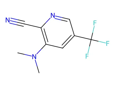 3-(Dimethylamino)-5-(trifluoromethyl)pyridine-2-carbonitrile structure