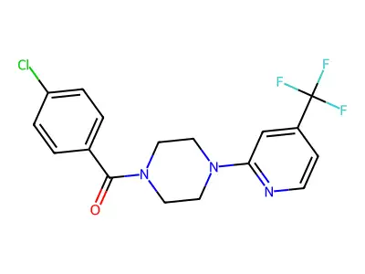 (4-Chlorophenyl){4-[4-(Trifluoromethyl)-2-Pyridinyl]-1-Piperazinyl}Methanone structure