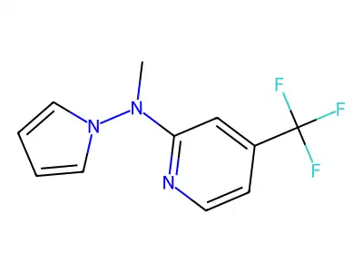 N2-methyl-N2-(1H-pyrrol-1-yl)-4-(trifluoromethyl)pyridin-2-amine structure