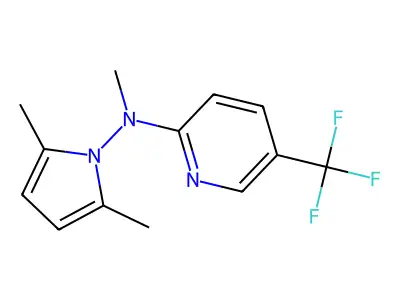 N2-(2,5-dimethyl-1H-pyrrol-1-yl)-N2-methyl-5-(trifluoromethyl)pyridin-2-amine structure