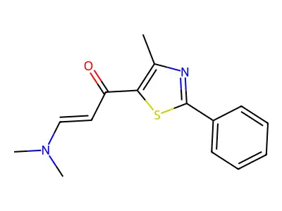 3-(Dimethylamino)-1-(4-methyl-2-phenyl-1,3-thiazol-5-yl)prop-2-en-1-one structure