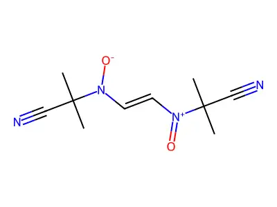 2-Cyanopropan-2-yl-[2-[2-cyanopropan-2-yl(oxido)amino]ethenyl]-oxoammonium structure