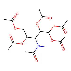 [3-[Acetyl(methyl)amino]-2,4,5,5-tetraacetyloxypentyl] acetate structure