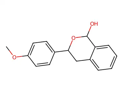 3-(4-methoxyphenyl)-3,4-dihydro-1H-isochromen-1-ol structure