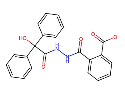 2-({2-[Hydroxy(diphenyl)acetyl]hydrazinyl}carbonyl)benzoic acid structure