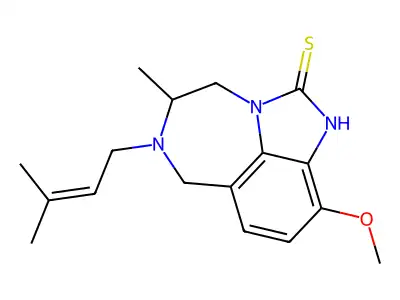 methoxy-methyl-(3-methylbut-2-enyl)[?]thione structure