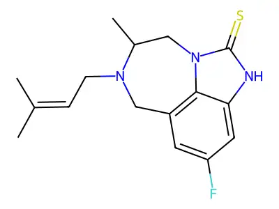 fluoro-methyl-(3-methylbut-2-enyl)[?]thione structure