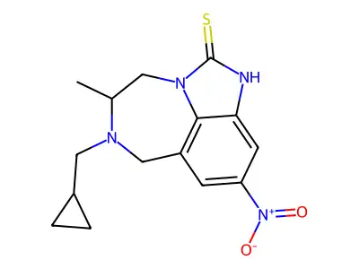 cyclopropylmethyl-methyl-nitro-[?]thione structure
