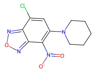 7-Chloro-4-nitro-5-(piperidin-1-yl)-2,1,3-benzoxadiazole structure