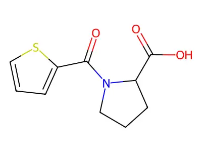 1-(Thiophene-2-carbonyl)pyrrolidine-2-carboxylic acid structure