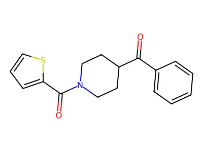 Phenyl-[1-(thiophene-2-carbonyl)piperidin-4-yl]methanone structure
