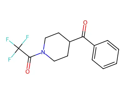 2,2,2-Trifluoro-1-(4-benzoylpiperidin-1-YL)ethanone structure