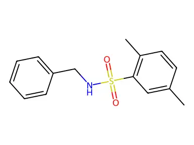 N-benzyl-2,5-dimethylbenzene-1-sulfonamide structure
