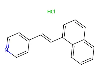 4-(2-Naphthalen-1-ylethenyl)pyridine;hydrochloride structure