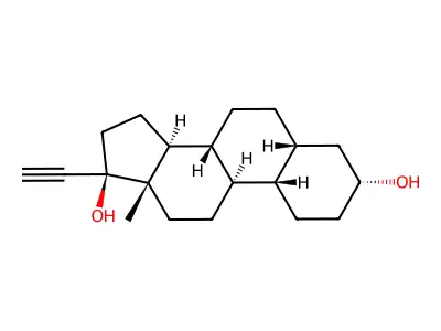 Tetrahydronorethindrone structure
