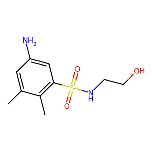 Benzenesulfonamide, 5-amino-N-(2-hydroxyethyl)-2,3-dimethyl- structure
