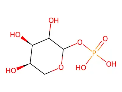 alpha-D-Xylose 1-phosphate structure