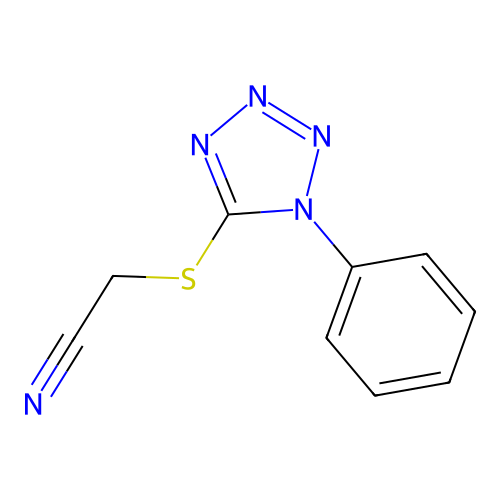 [(1-phenyl-1H-tetraazol-5-yl)sulfanyl]acetonitrile structure