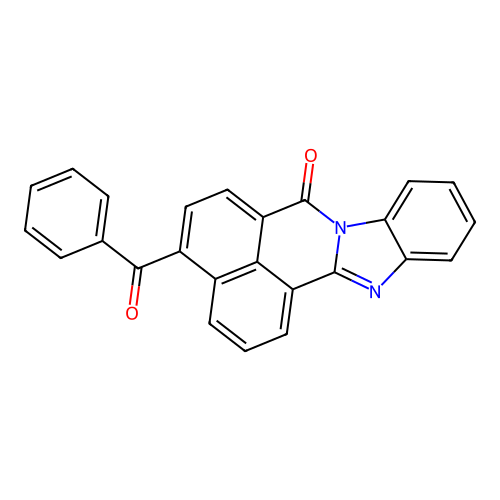 4-(phenylcarbonyl)-7H-benzimidazo[2,1-a]benzo[de]isoquinolin-7-one structure