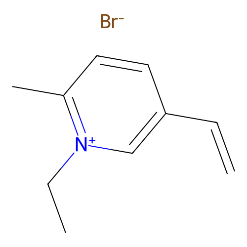 Pyridinium, 5-ethenyl-1-ethyl-2-methyl-, bromide structure