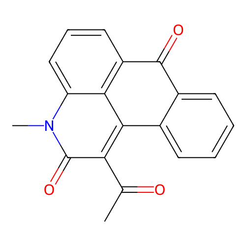 1-Acetyl-3-methyl-3H-naphtho[1,2,3-de]quinoline-2,7-dione structure