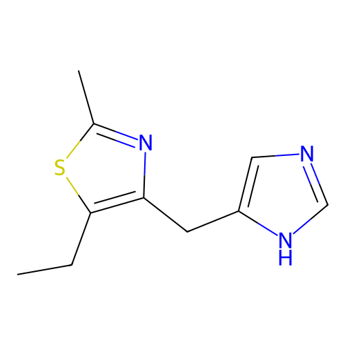 5-ethyl-4-(1H-imidazol-5-ylmethyl)-2-methyl-1,3-thiazole structure
