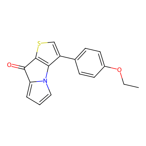 8H-Thieno[2,3-b]pyrrolizin-8-one, 3-(4-ethoxyphenyl)- structure