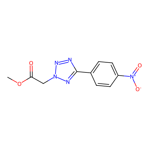 Methyl 2-[5-(4-nitrophenyl)tetrazol-2-yl]acetate structure