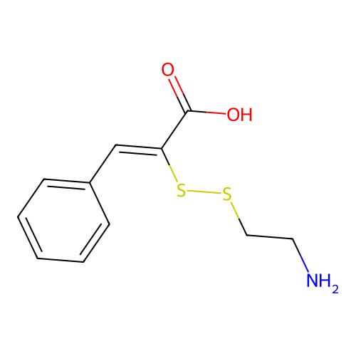 Cinnamic acid, alpha-(aminoethyldithio)-, inner salt structure