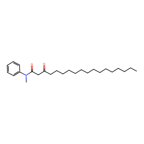 N-methyl-3-oxo-N-phenyloctadecanamide structure