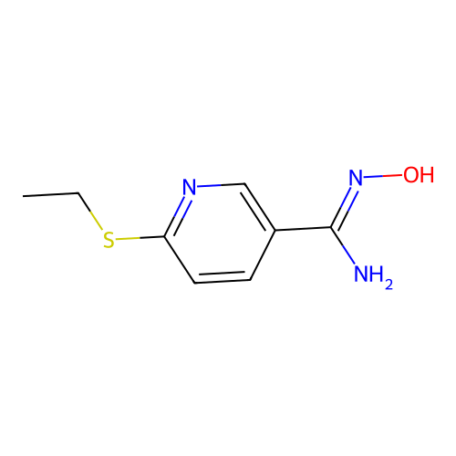 6-(Ethylthio)-N'-hydroxynicotinimidamide structure