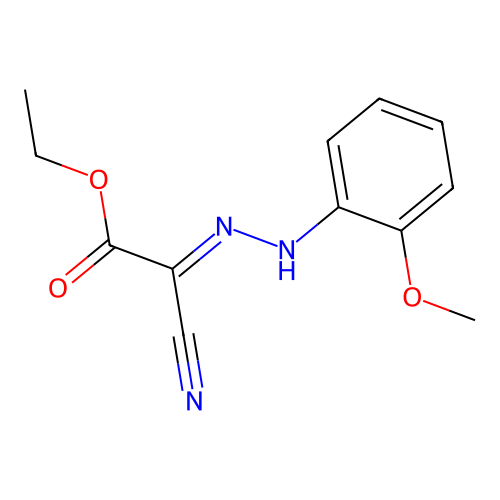 ethyl (2E)-cyano[2-(2-methoxyphenyl)hydrazinylidene]ethanoate structure
