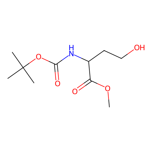 2-Tert-butoxycarbonylamino-4-hydroxy-butyric acid methyl ester structure