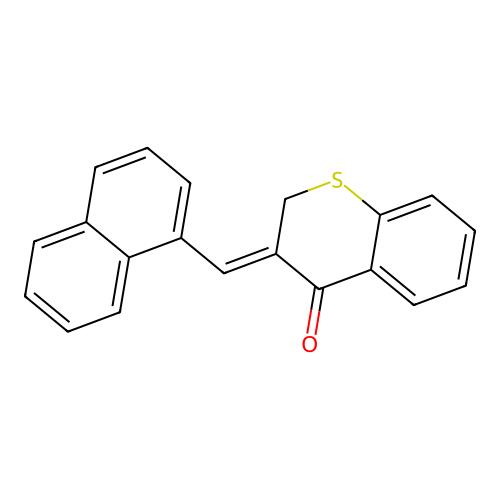 3-(1-naphthylmethylene)-2,3-dihydro-4H-thiochromen-4-one structure