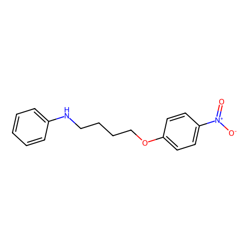 N-(4-(p-Nitrophenoxy)butyl)aniline structure