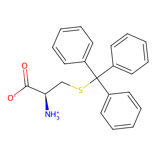 (2S)-2-azaniumyl-3-tritylsulfanylpropanoate structure