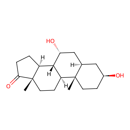 (3beta,5alpha,7alpha)-3,7-Dihydroxyandrostan-17-one structure