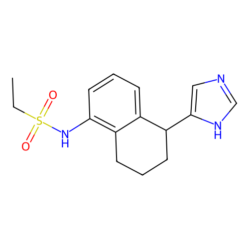 N-[5-(1H-imidazol-5-yl)-5,6,7,8-tetrahydronaphthalen-1-yl]ethanesulfonamide structure