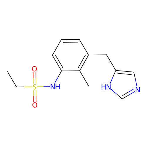 Ethanesulfonamide, N-[3-(1H-imidazol-4-ylmethyl)-2-methylphenyl]- structure