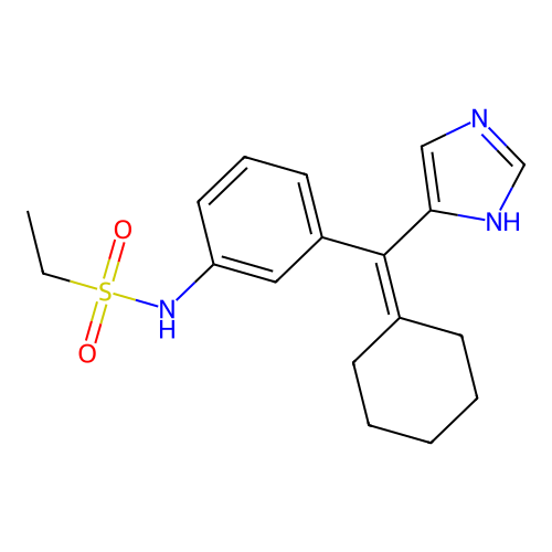 N-[3-(Cyclohexylidene-1H-imidazol-5-ylmethyl)phenyl]ethanesulfonamide structure