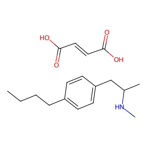 Benzeneethanamine, 4-butyl-N,alpha-dimethyl-, (E)-2-butenedioate (1:1) structure