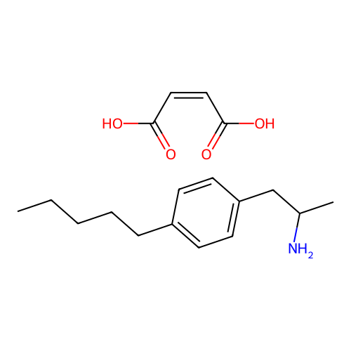 Benzeneethanamine, 4-pentyl-alpha-methyl-, (Z)-2-butenedioate (1:1) structure