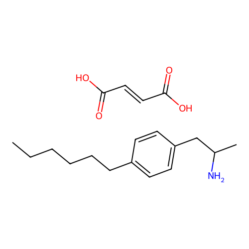 Benzeneethanamine, 4-hexyl-alpha-methyl-, (E)-2-butenedioate (1:1) structure