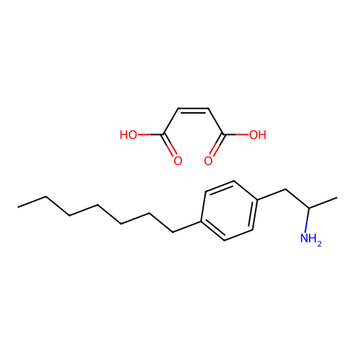 Benzeneethanamine, 4-heptyl-alpha-methyl-, (Z)-2-butenedioate (1:1) structure