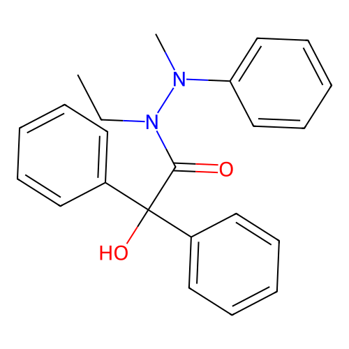 N-ethyl-2-hydroxy-N'-methyl-N',2,2-triphenylacetohydrazide structure
