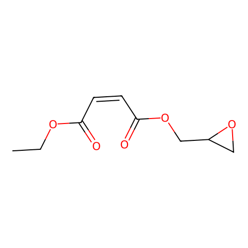 2-Butenedioic acid (E)-, ethyl oxiranylmethyl ester structure