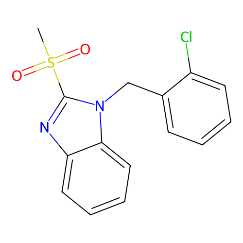 1-(2-Chlorobenzyl)-2-(methylsulfonyl)-1H-benzo[d]imidazole structure